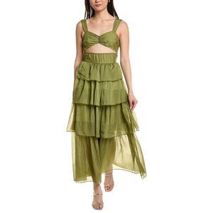 Moonsea Womens  Sleeveless Midi Dress, Green